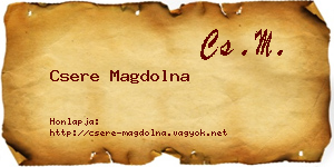 Csere Magdolna névjegykártya